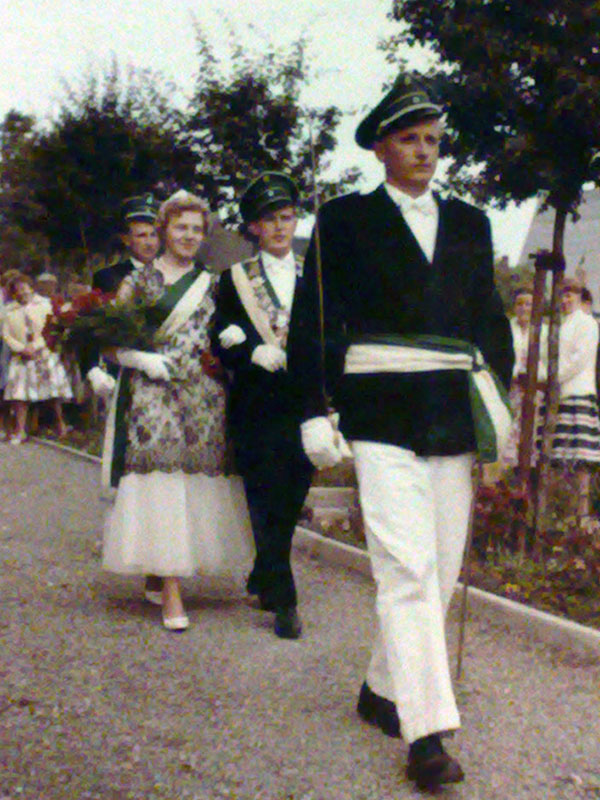 Königspaar 1959/1960 Gerhard Padberg (Tewes) und Frl. Annemarie Padberg (Niggemanns)